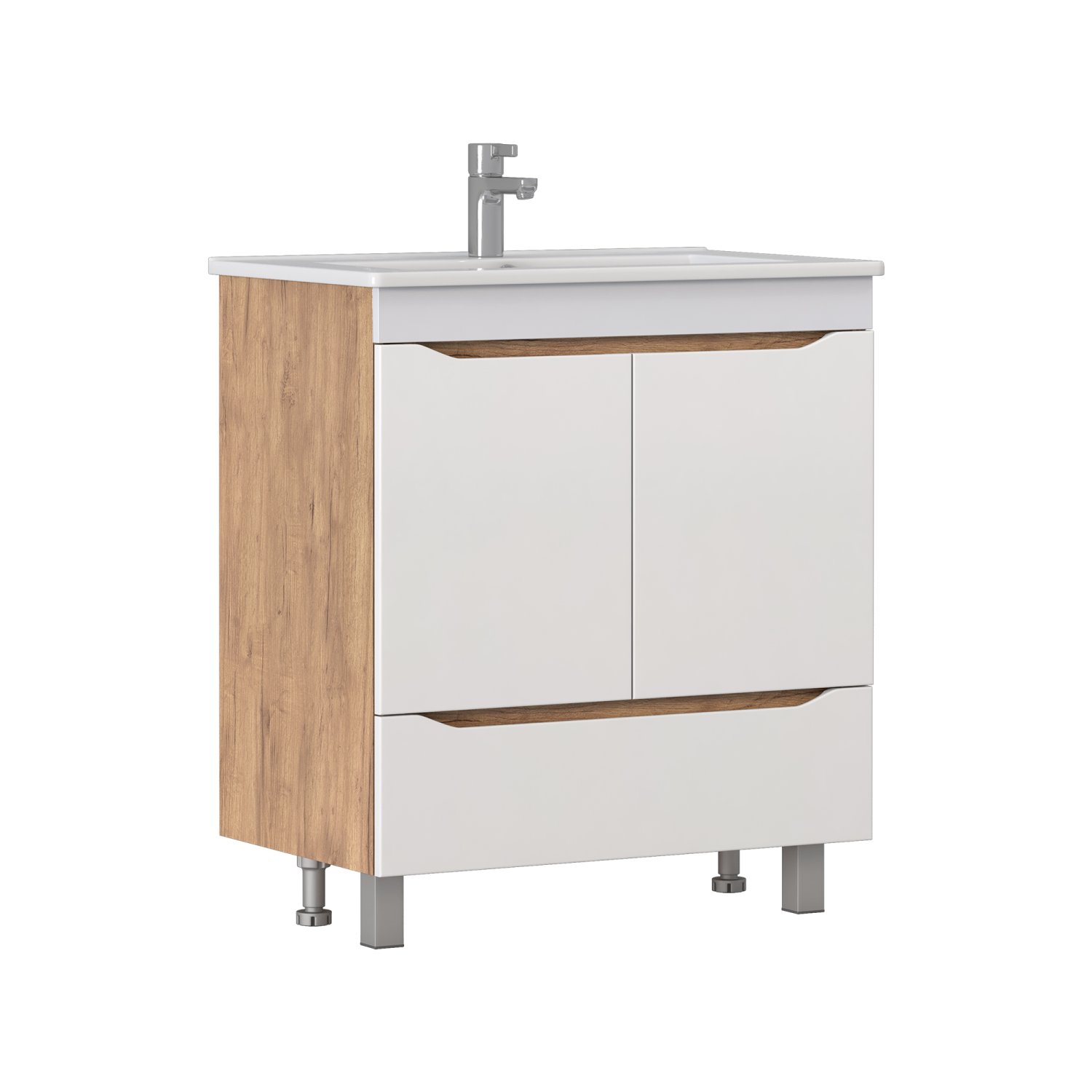 Тумба VIGO Grani 750-2-1 (Оскар) дуб золотой (tn.GRI.OSK.75.2D.1Y дуб золотой)