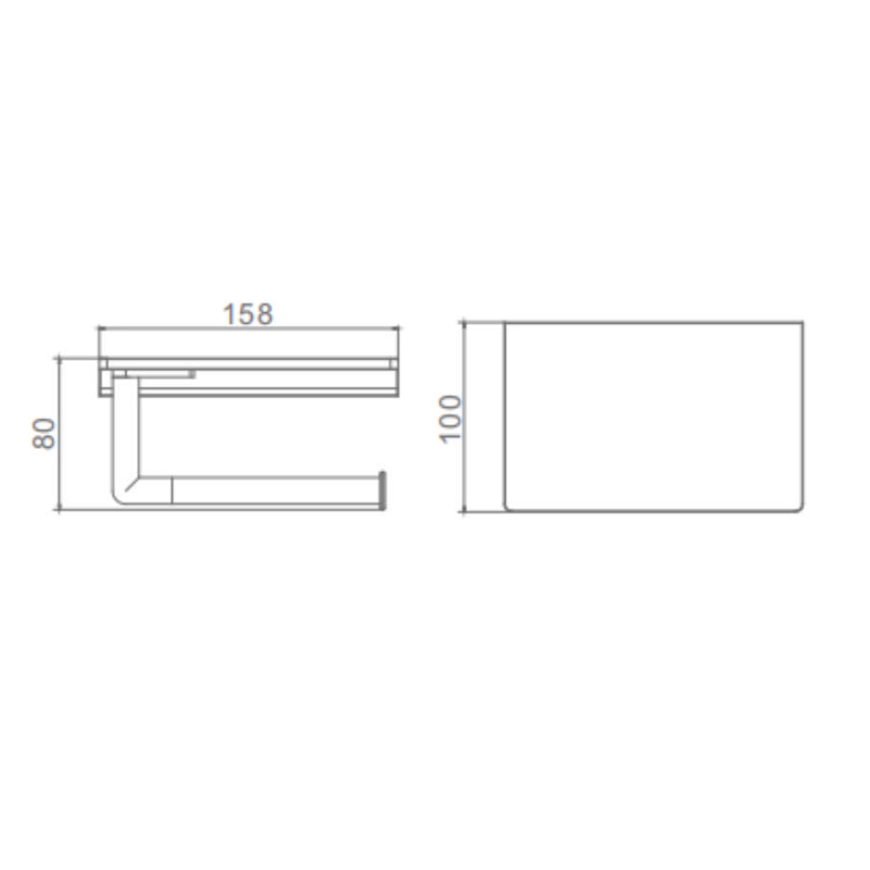 Держатель для туалетной бумаги Raglo с полкой, хром (R320.03) - фото 2