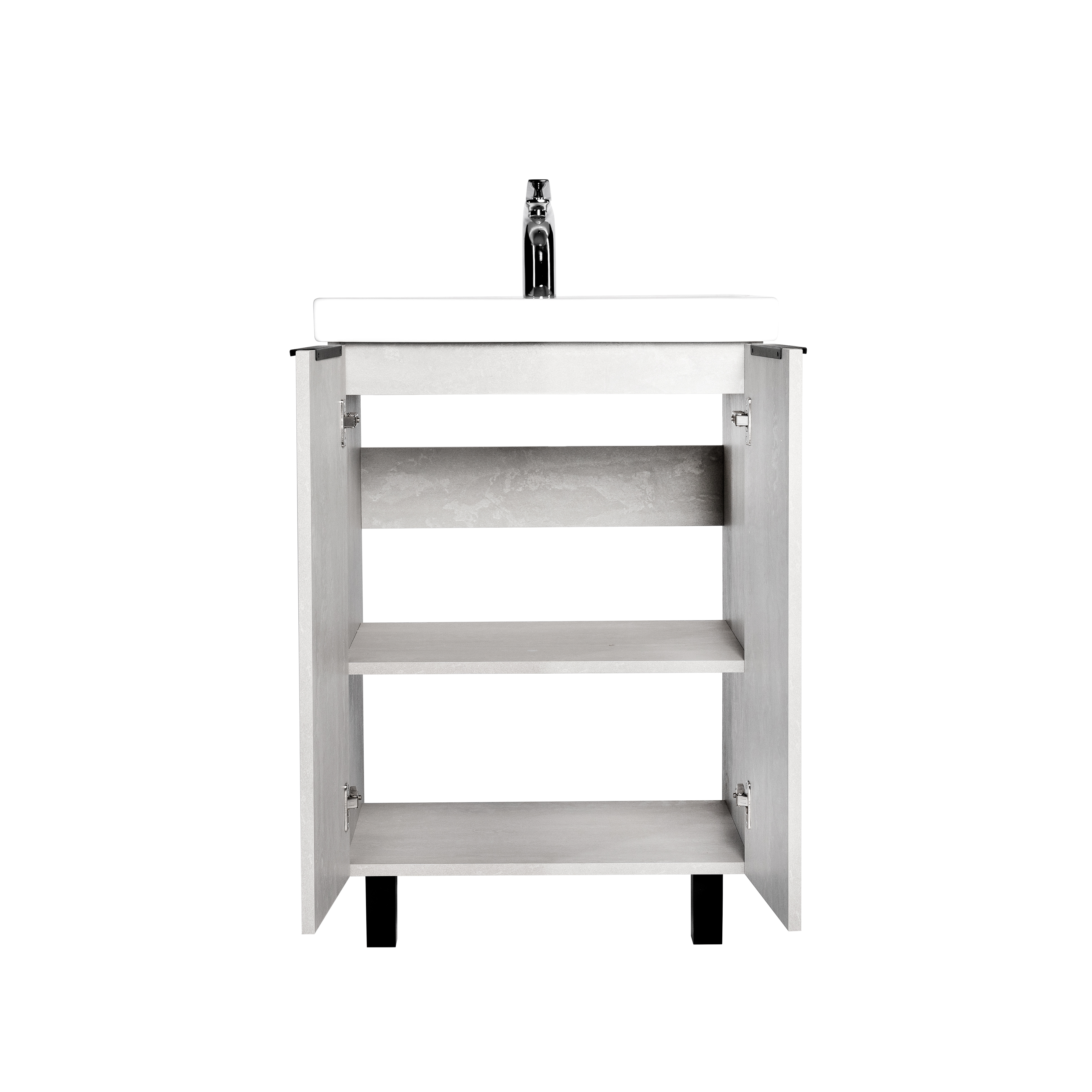 Тумба VIANT "Берлин" MODUO 60 2 ств цемент 444х570х820 (VBER60MDC-T2ST) - фото 3