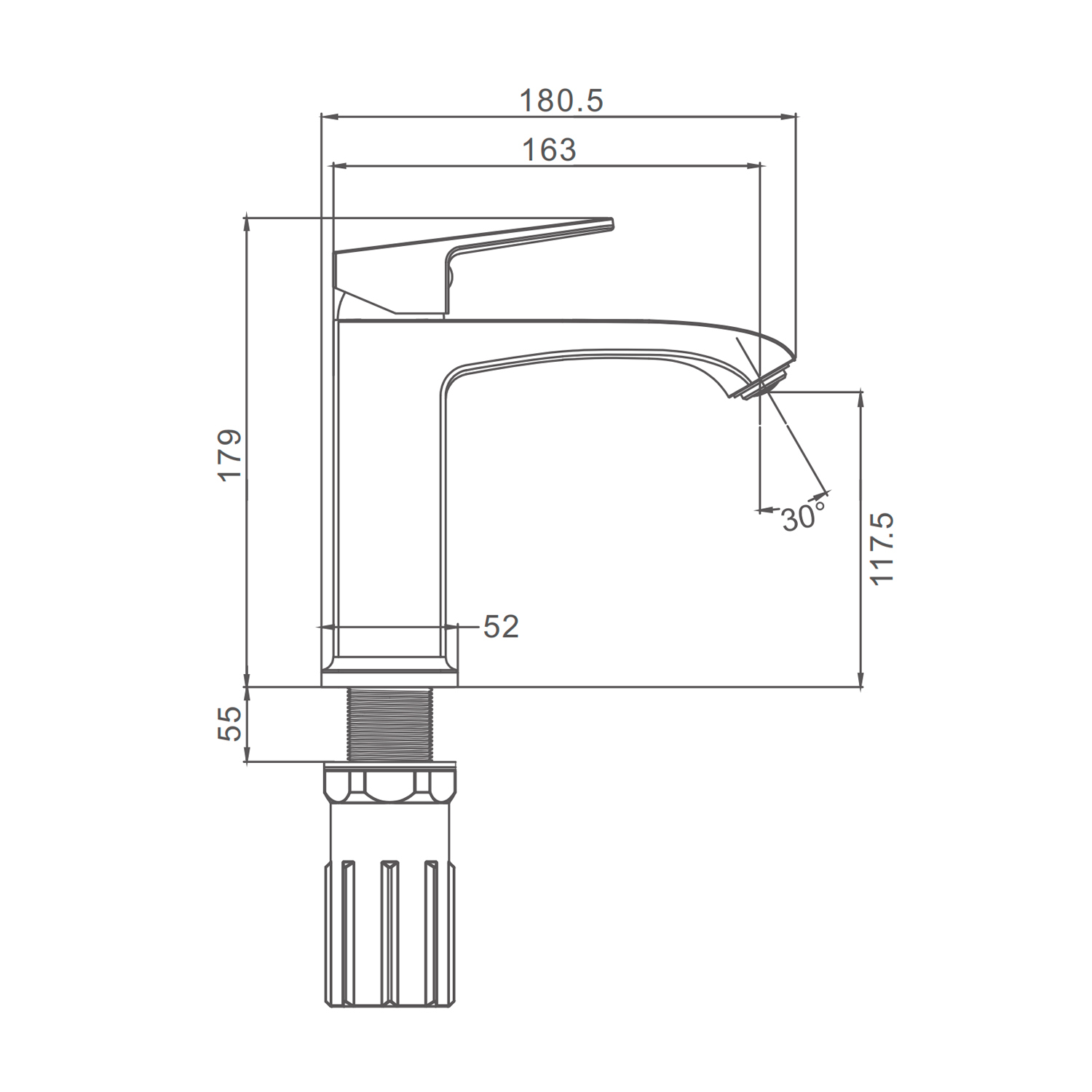 Смеситель Prohanss для раковины монолитный, черный (P60.10.06) - фото 2