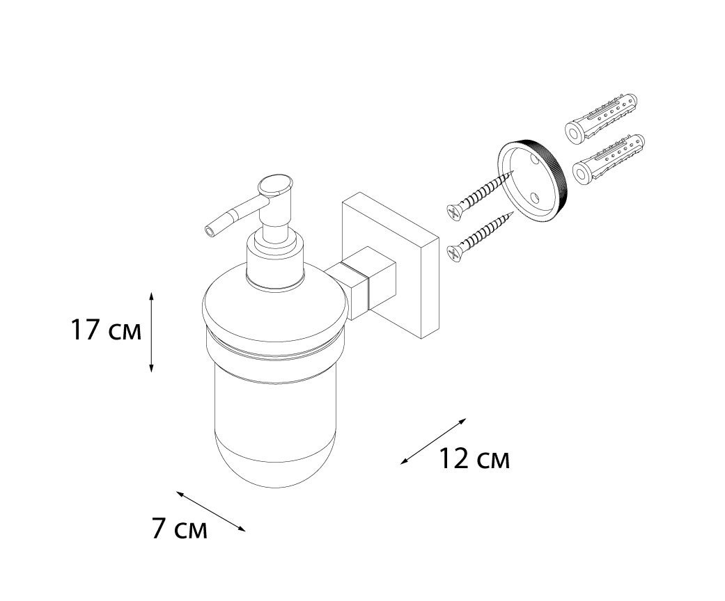 Дозатор жидкого мыла FIXSEN Metra (FX-11112) - фото 4