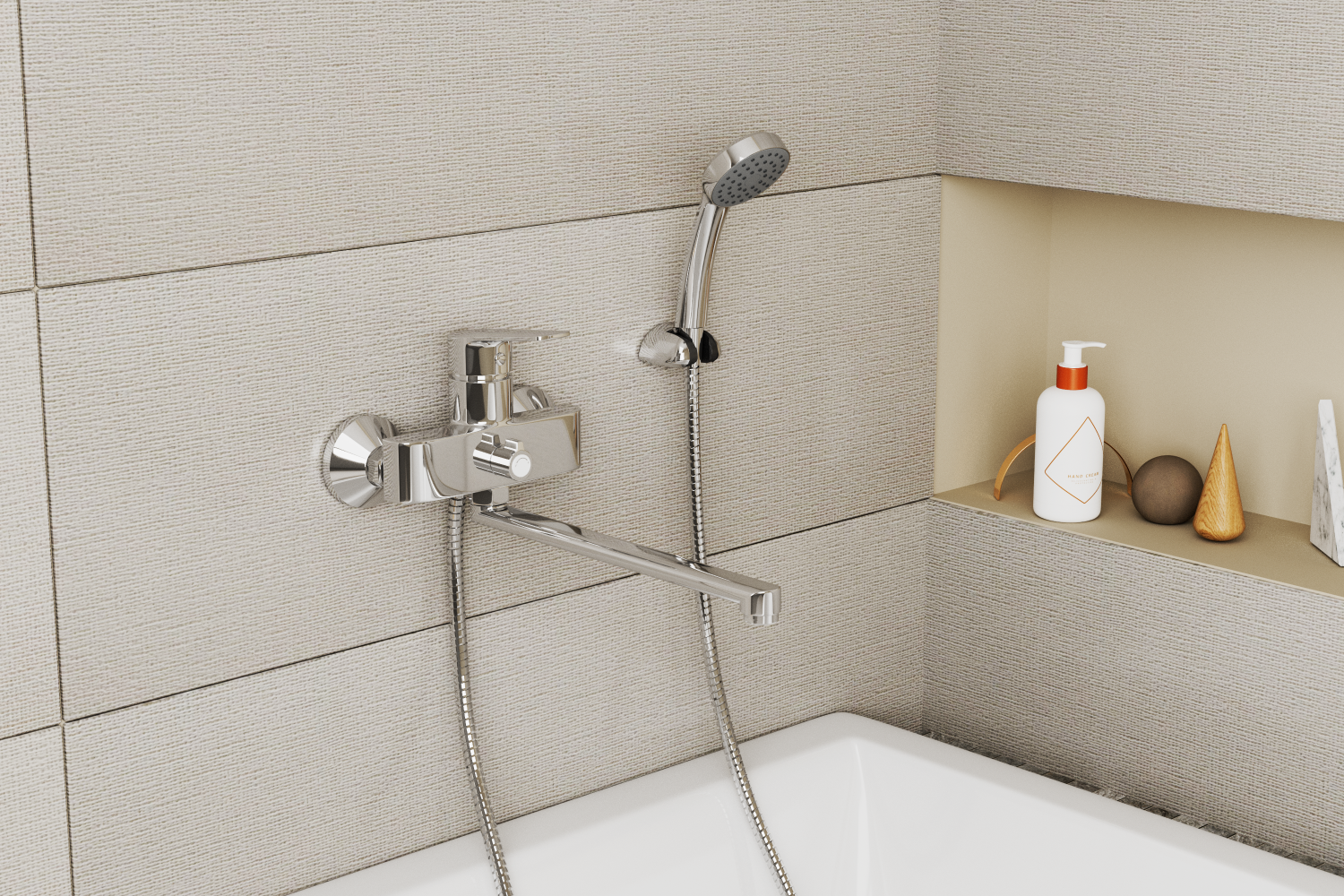 Смеситель для ванны с длинным поворотным изливом RUSH Balearic (BA3935-51) - фото 2