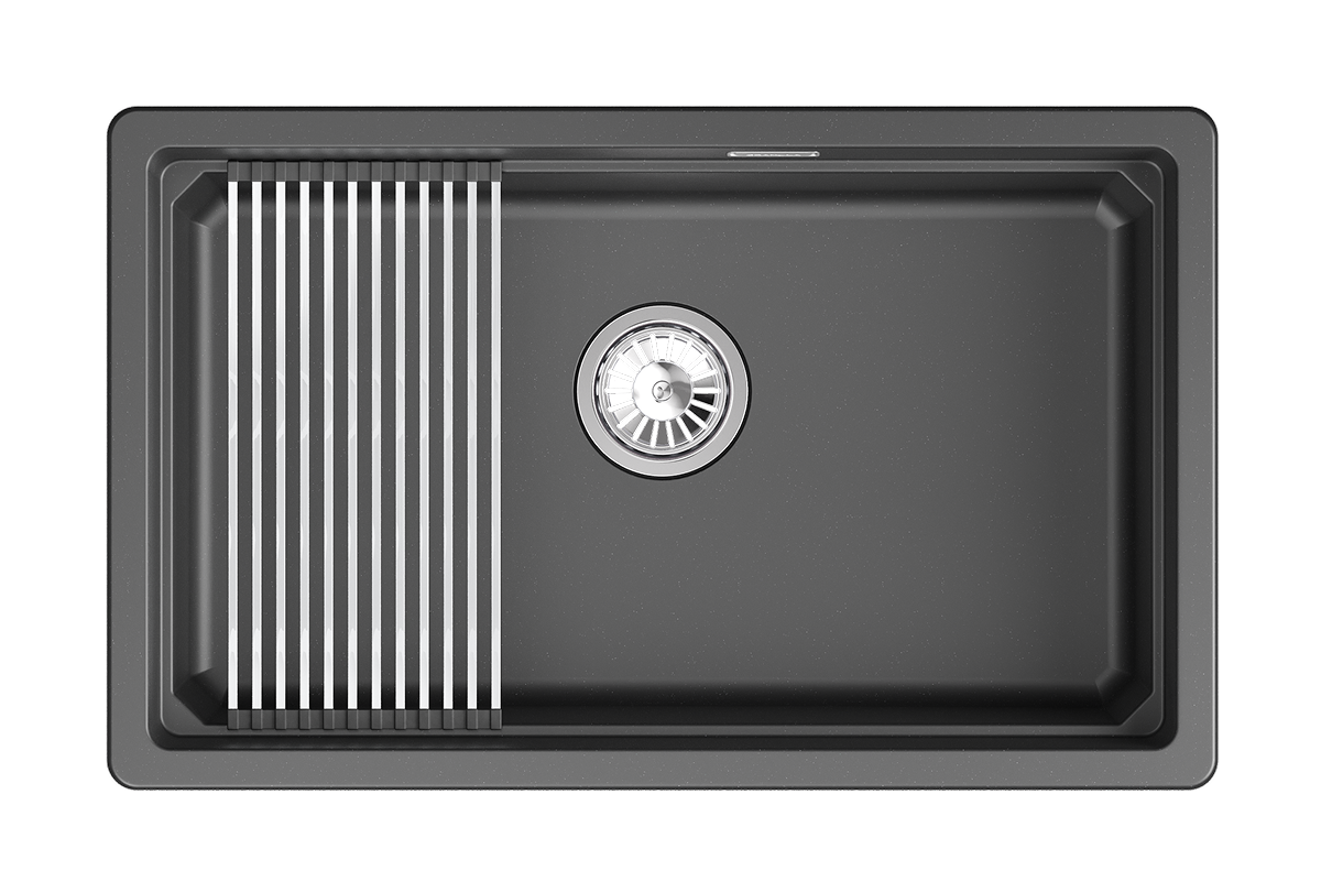 Кухонная мойка GRANULA кварц (7303iU, ШВАРЦ) - фото 1