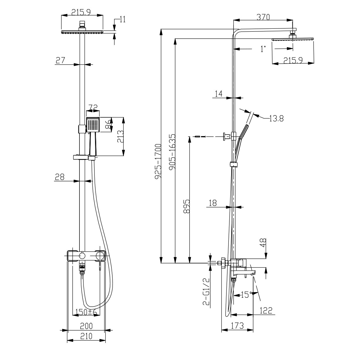 Душевая стойка Lemark Tropic (LM7004C) Душевая стойка Lemark Tropic (LM7004C) - фото 2