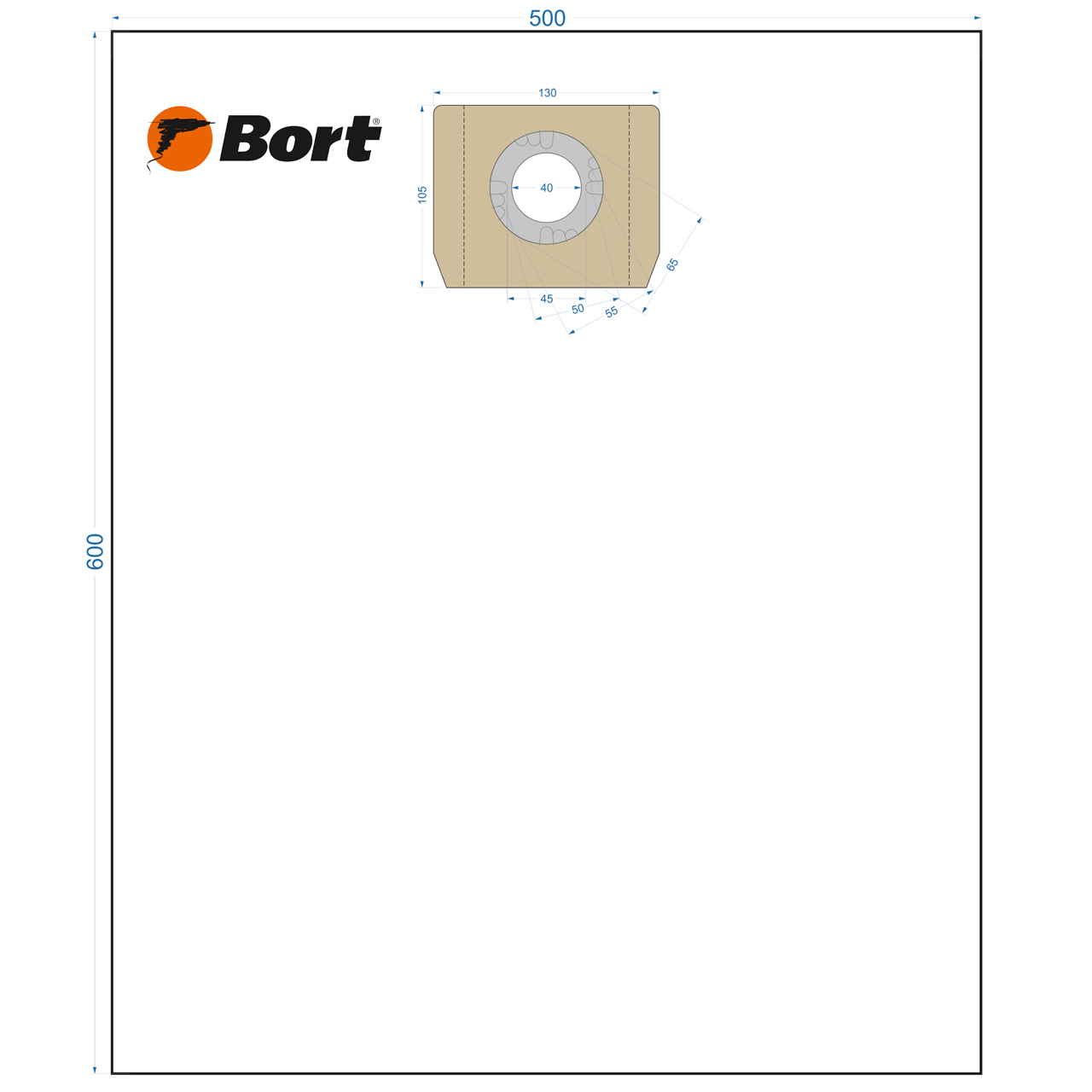 Комплект мешков пылесборных для пылесоса Bort BB-012U (93411485)