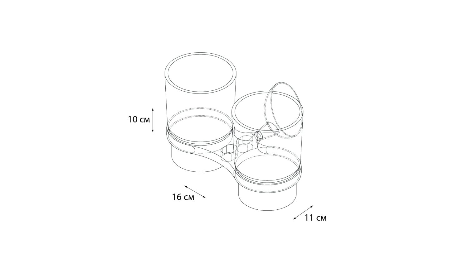 Подстаканник двойной Grampus Briz  GR-3007 - фото 3