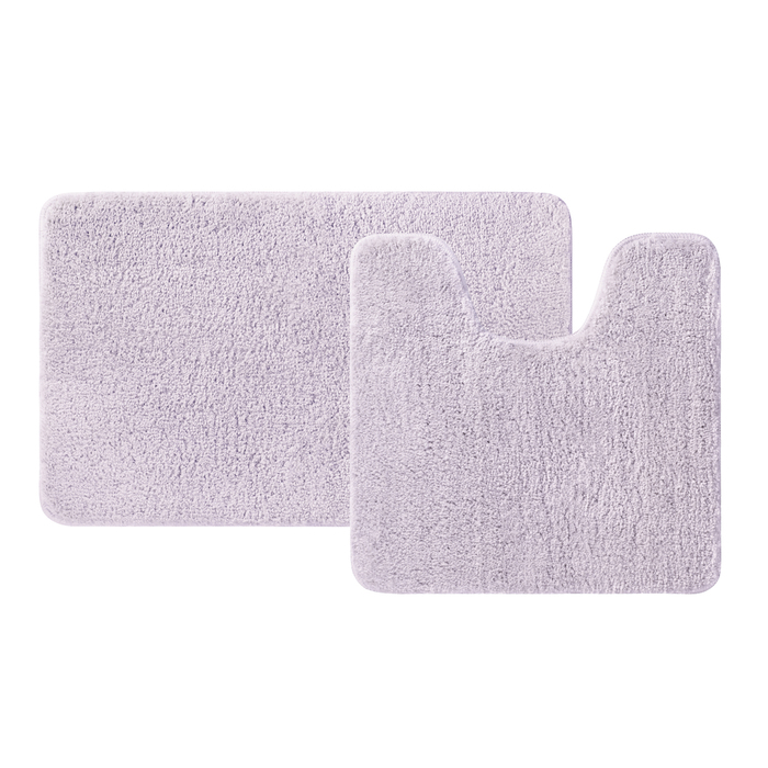 Набор ковриков для ванной комнаты, 50х80 + 50х50, микрофибра, розовый, IDDIS (BSET04Mi13) - фото 1