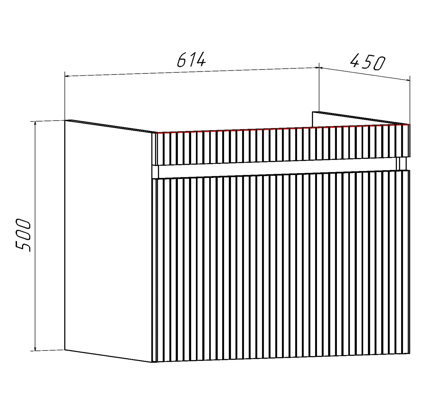 Тумба Runo Модена 65 белая под умывальник 00-00001021 (Оскар 65) (00-00002199) - фото 3
