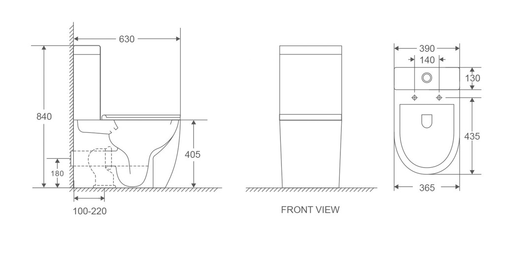 Унитаз-компакт безободковый D&K Matrix 630*365*840мм (DT1397016) - фото 3