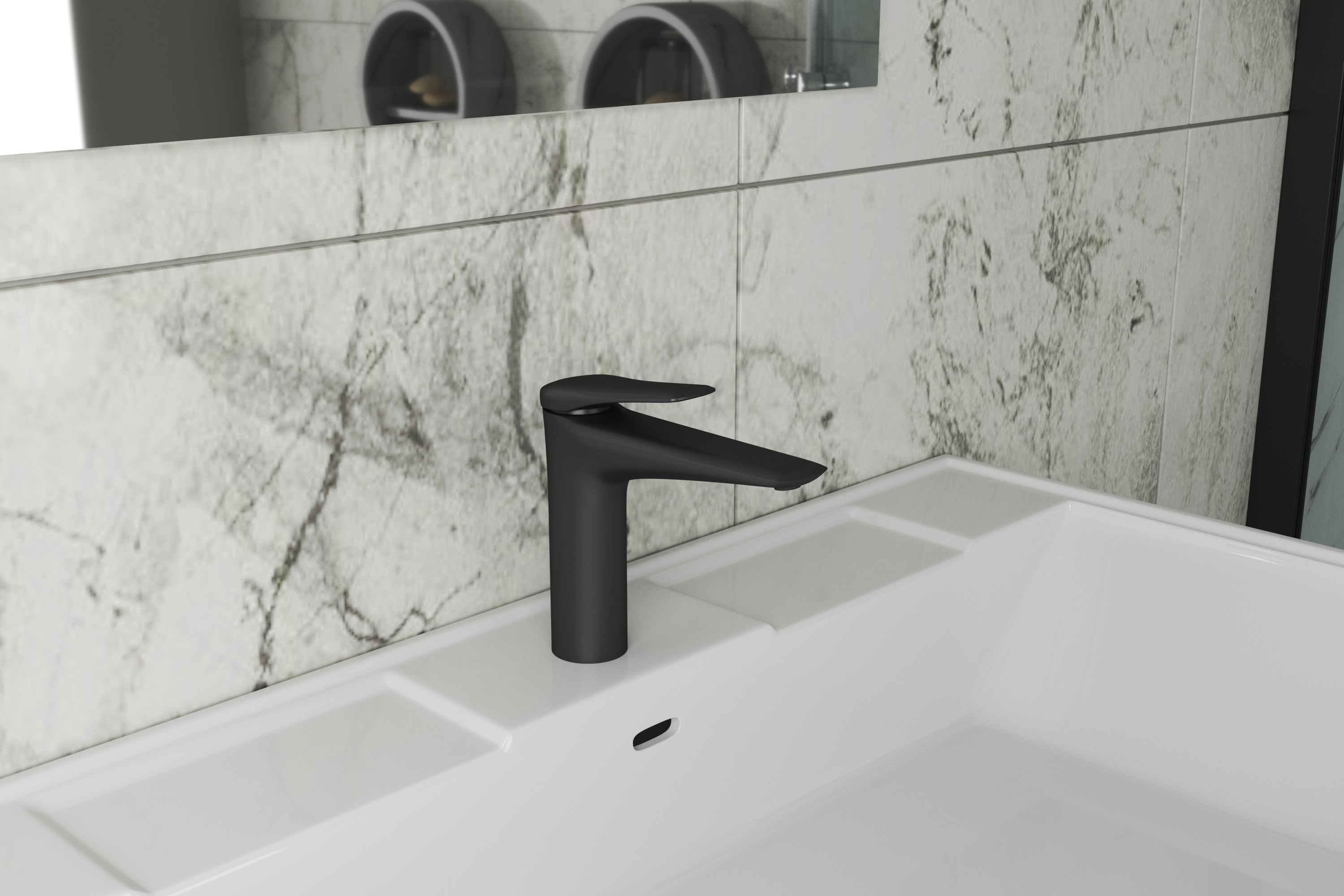 Смеситель для умывальника,черный RUSH Nevis (NE1735-12black) Смеситель для умывальника,черный RUSH Nevis (NE1735-12black) - фото 2