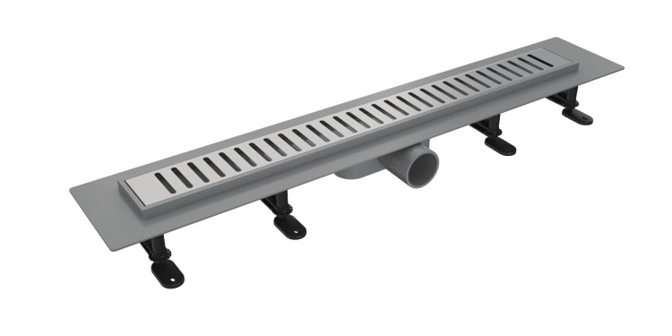 Дренажный канал Timo 80см с решеткой STRIP из нержавеющей стали Smart (SM-SG80-LS40(DRY))
