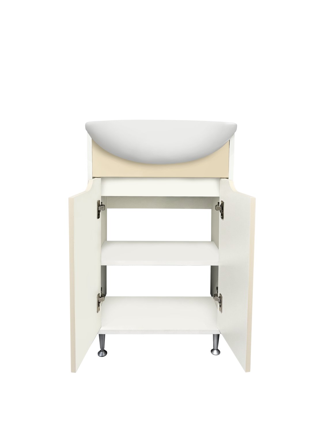 Тумба Runo Эконова 50 белая крем под умывальник 00000000152 (Уют 50) (00-00004658) - фото 2