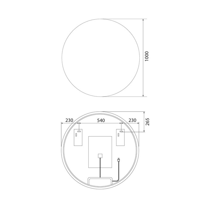 Зеркало с подсветкой и термообогревом, 100 см, Bild, IDDIS, BIL10T0i98 - фото 8