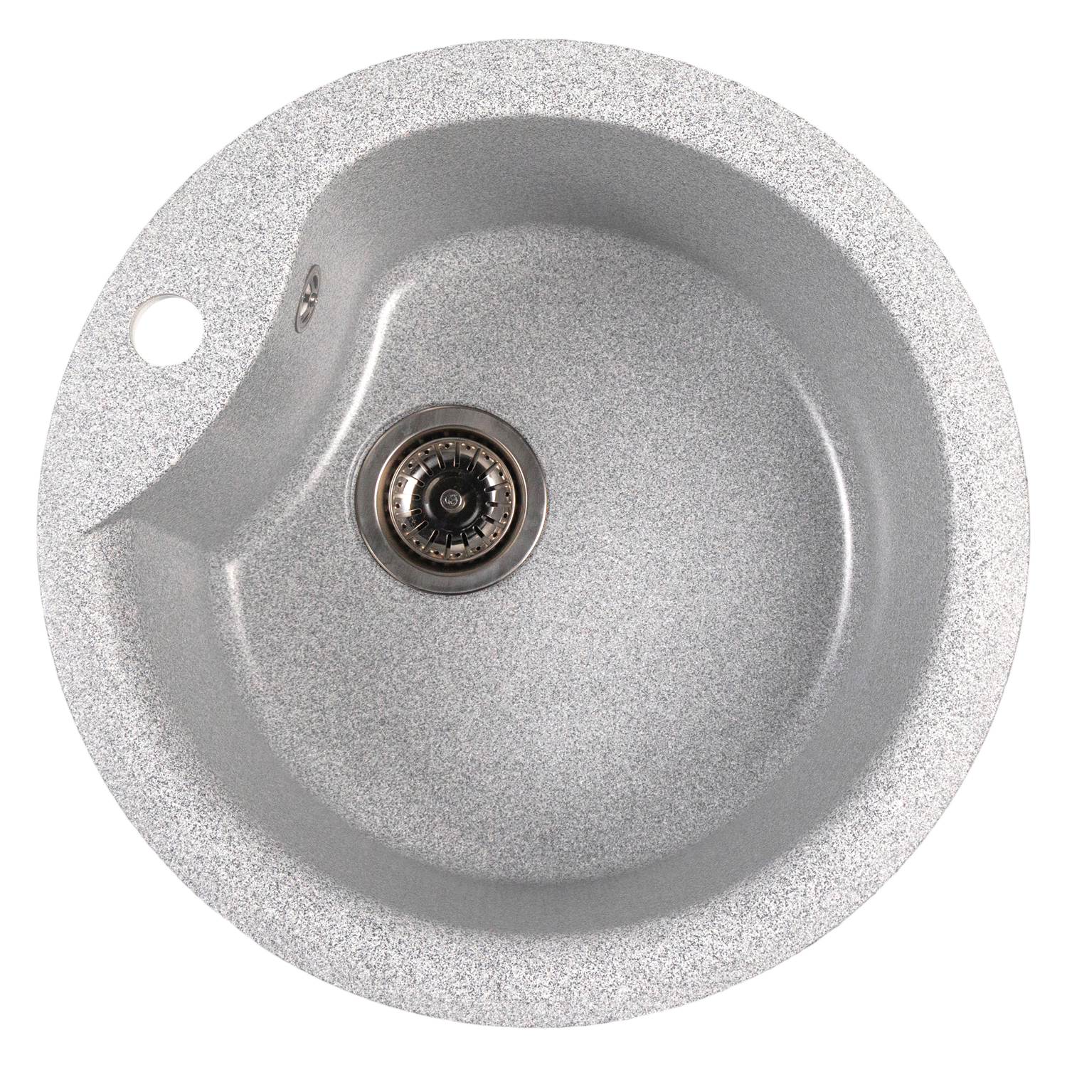 Мойкa MIXLINE МЛ-ГМС101 (ML-GMS101) СТАНДАРТ круглая, серый (310), 480 мм (глуб. чаши 190) (558084)