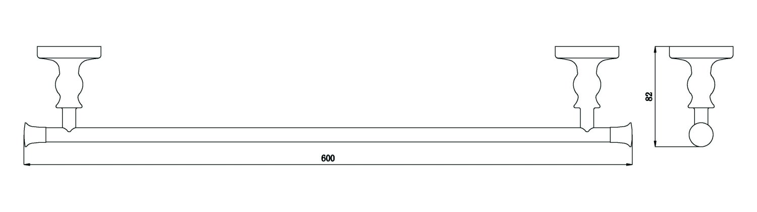 Полотенцедержатель 60см. RUSH Crete (CR35531) - фото 3