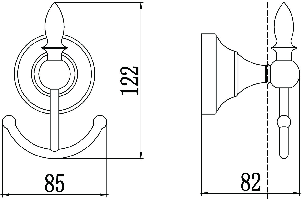 Крючок двойной Savol 68b (S-06854B) - фото 2