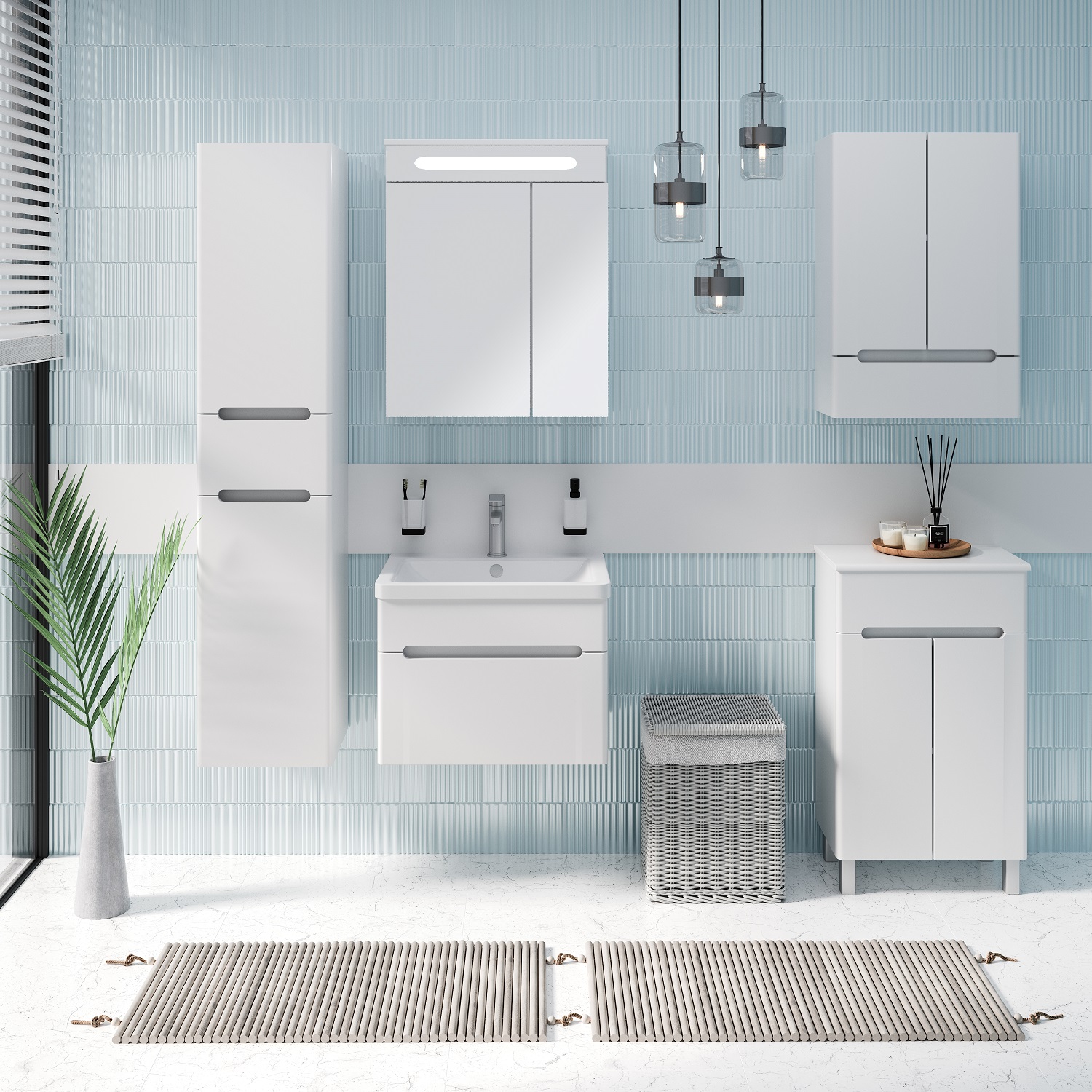 Тумба Runo Парма 60 напольная 2 двери под умывальник УТ000001837 (Omega 60) (00-00001038) - фото 3