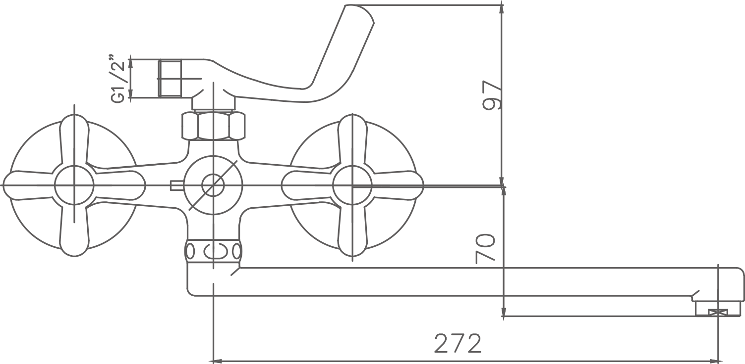 Смеситель для ванны Cron хром (CN2225) Смеситель для ванны Cron хром (CN2225) - фото 2