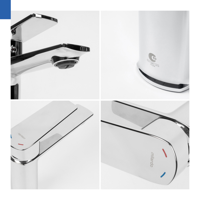 Смеситель для умывальника, хром глянцевый, Poli, Milardo (POLSB00M01) - фото 4