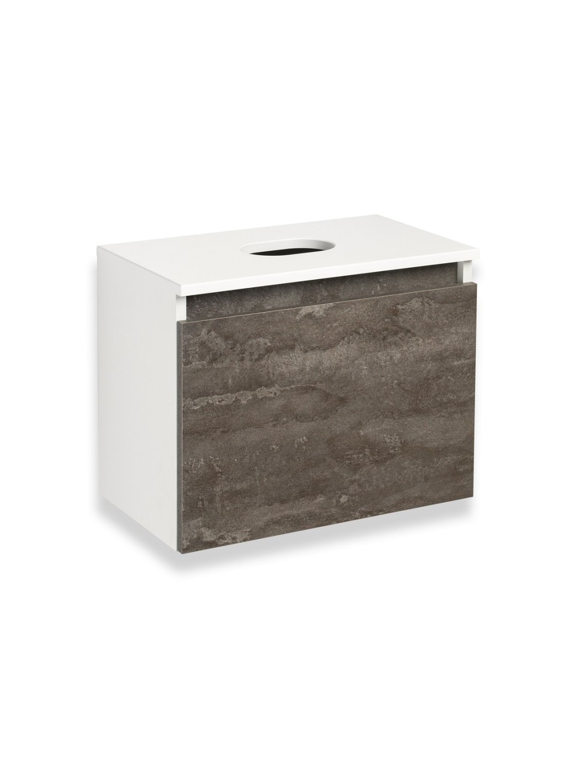 Тумба Runo Бари 50 железный камень под накладную раковину (00-00001377) - фото 1