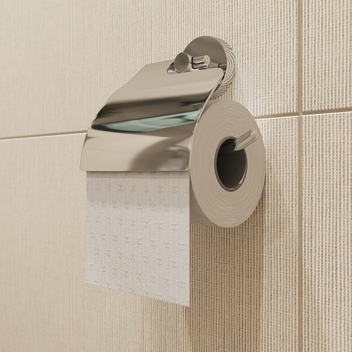 Держатель для туалетной бумаги с крышкой IDDIS Sena сплав металлов (SENSSC0i43) - фото 2