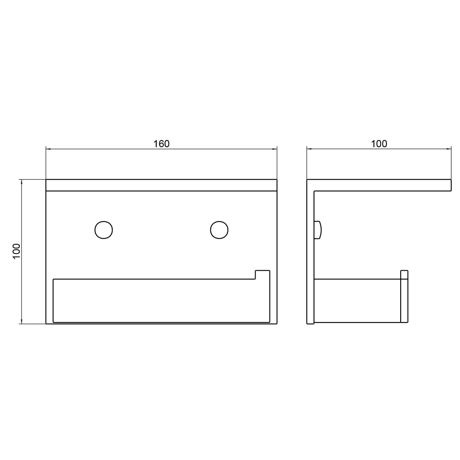 Бумагодержатель с полкой для телефона Timo Petruma (15243/03) - фото 2