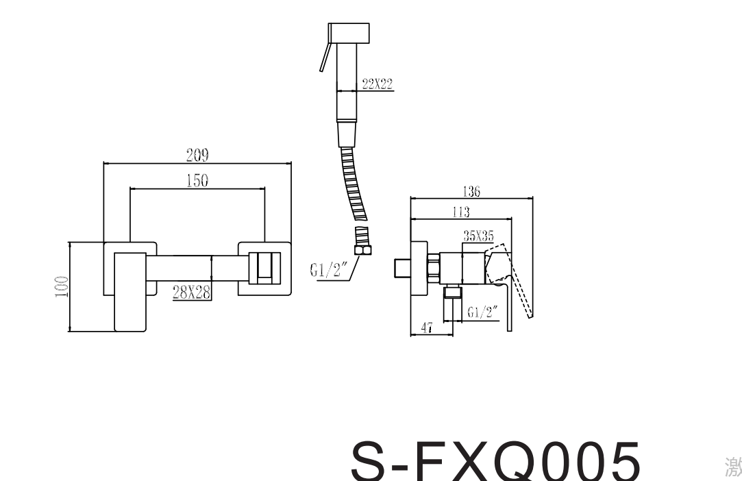Смеситель с гигиеническим душем Savol (S-FXQ005C) - фото 2