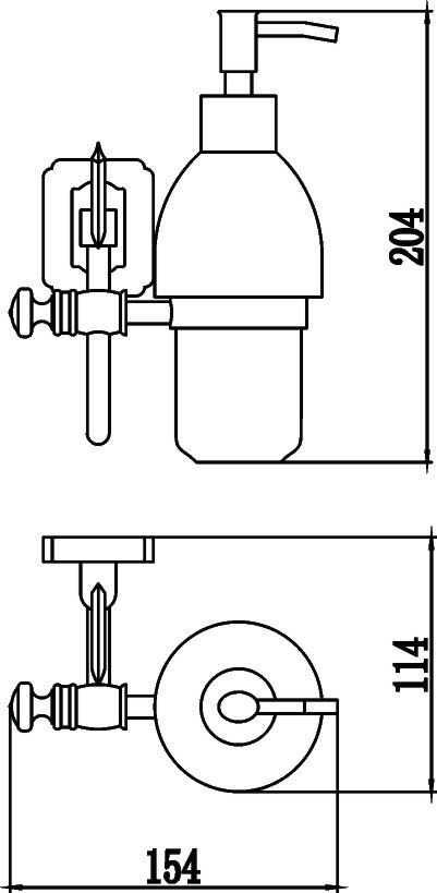 Дозатор для жидкого мыла с настенным держателем Savol 64 (S-006431) - фото 3