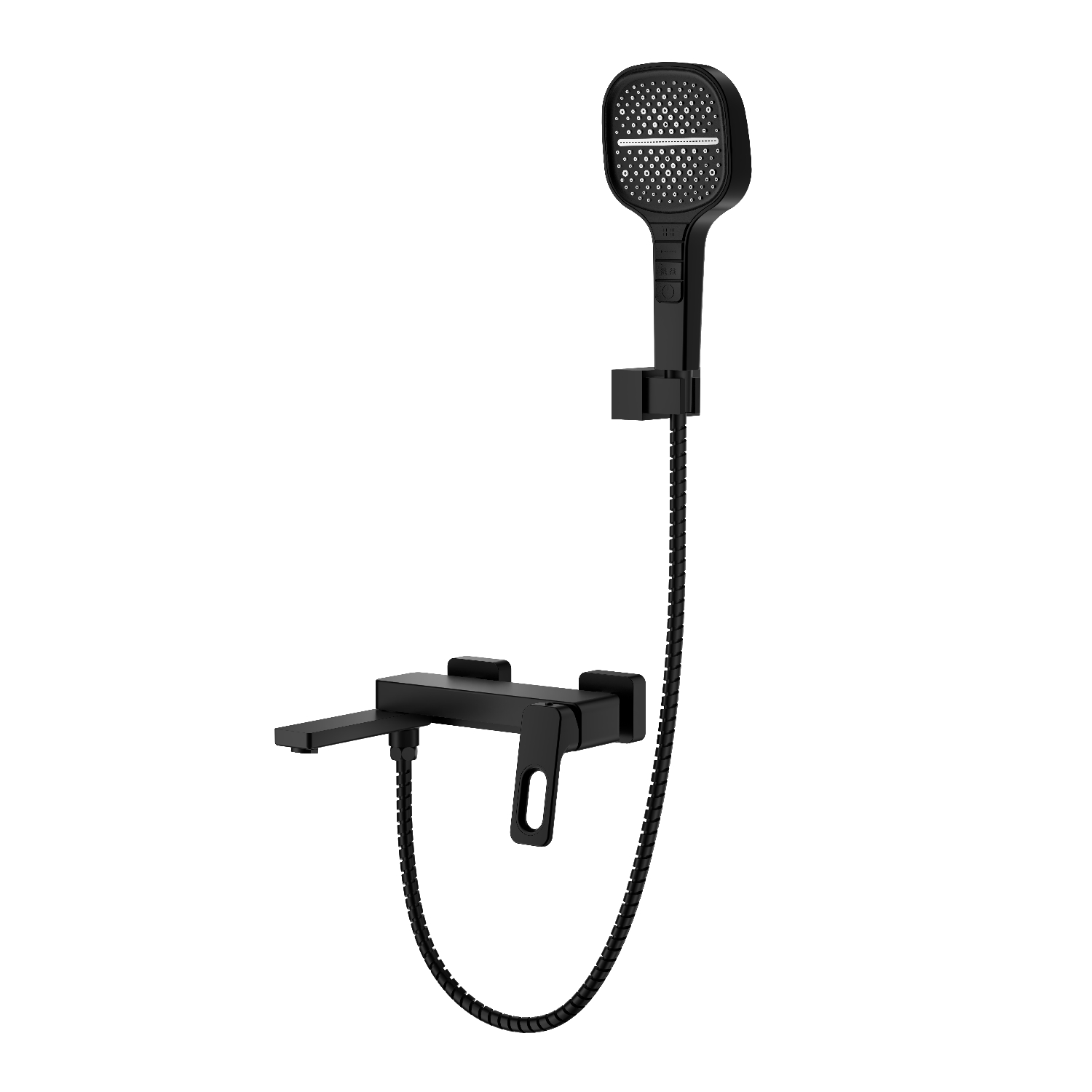 Смеситель Raglo для ванны и душа настенный излив поворотный 15 см, черный (R51.30.06)