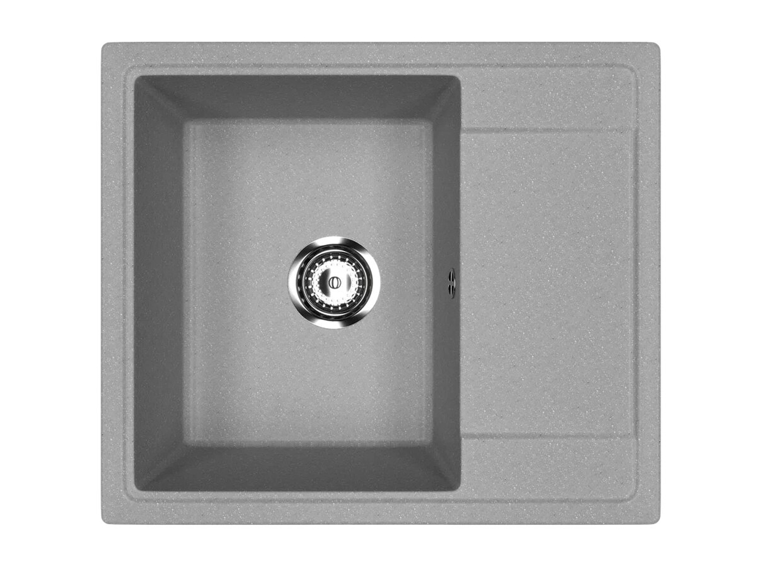 Мойкa MIXLINE МЛ-ГМУ05 (ML-GMU05) УЛЬТРА с крылом, серый камень, 575*495 мм (глуб. чаши 190) (556726)
