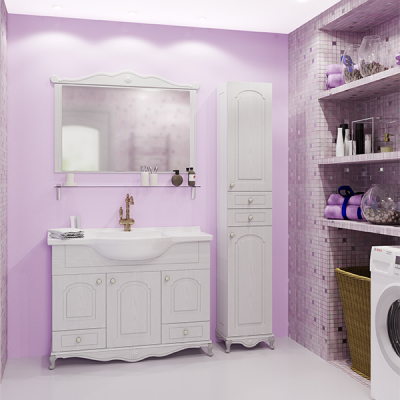Зеркало MIXLINE ПРОВАНС-105 белый ясень ПВХ (536525) Зеркало MIXLINE ПРОВАНС-105 белый ясень ПВХ (536525)