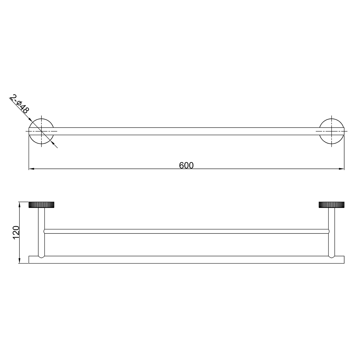 Полотенцедержатель Lemark BELUGA настенный, сталь, брашированный никель (LMA-8013S1-BN) - фото 2