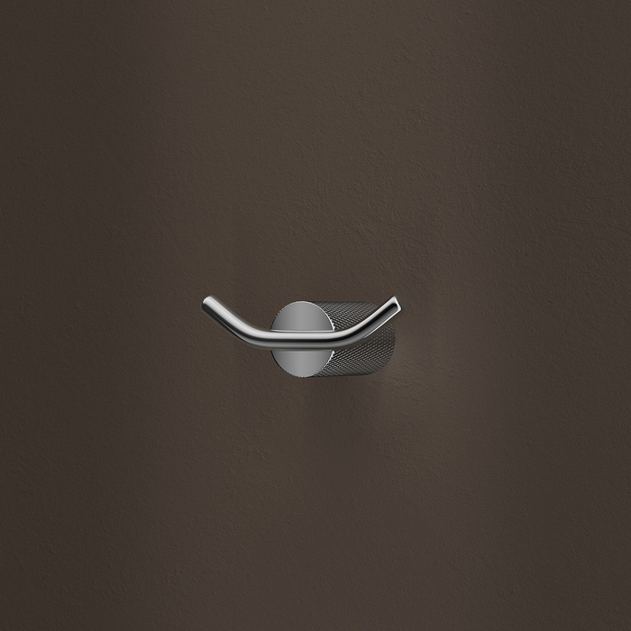 Крючок двойной IDDIS Дюна (Duna) нержавеющая сталь, хром глянцевый (DUNSB20i41) - фото 3