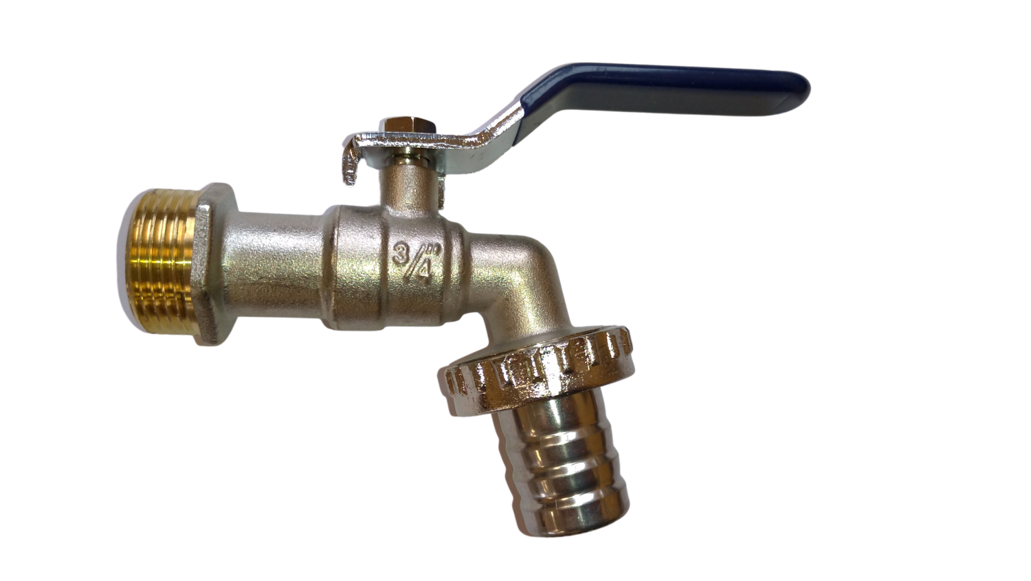 Кран шаровой со штуцером 3/4" VN-BN34  водоразборный никилированный ручка