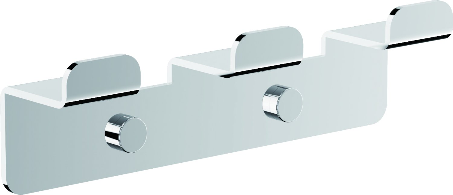 Планка с 3-мя крючками BELZ цвет: хром (B9003) - фото 1