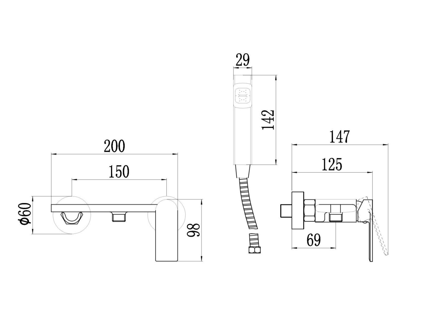 Смеситель для гигиенического душа Savol (S-FXQ012A) - фото 2