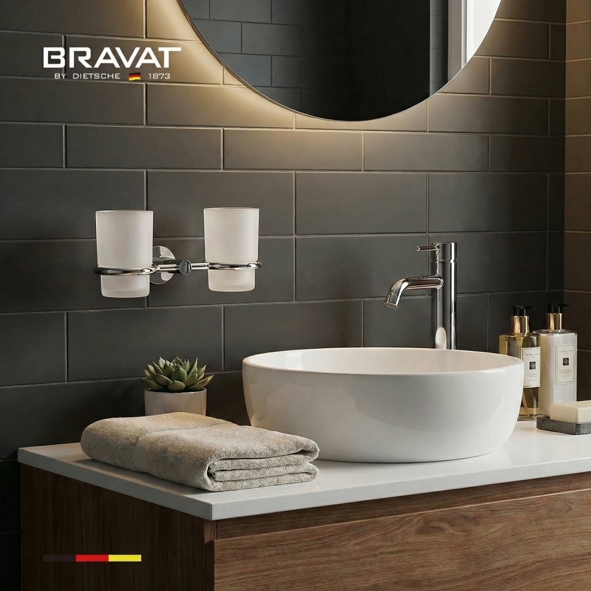 Двойной держатель со стаканами BRAVAT (D736C-1-SW) - фото 4