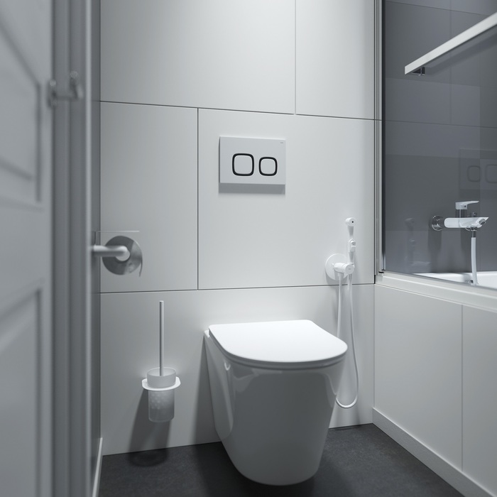 Клавиша смыва IDDIS Unifix универсальная, белая 004 (UNIS4WBi77) - фото 3