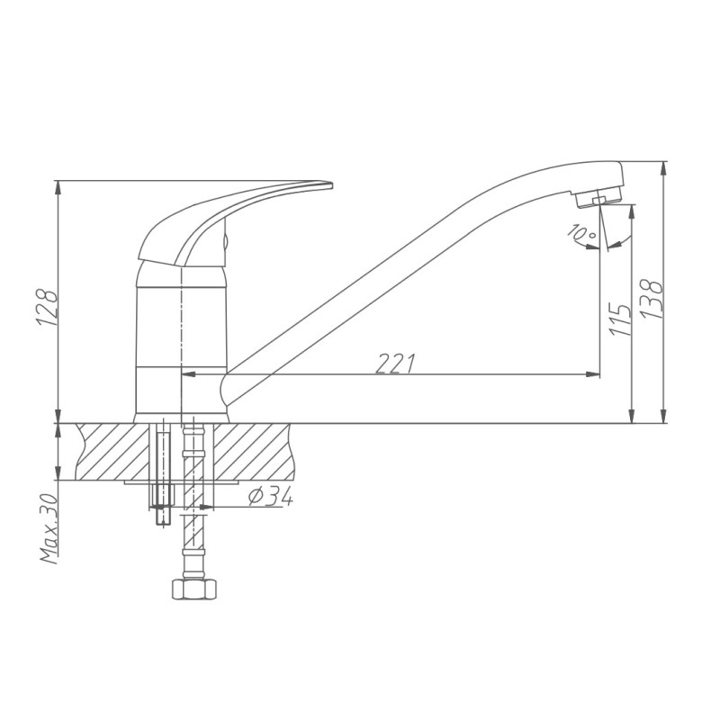 Смеситель для кухни Haiba (HB4203) - фото 2