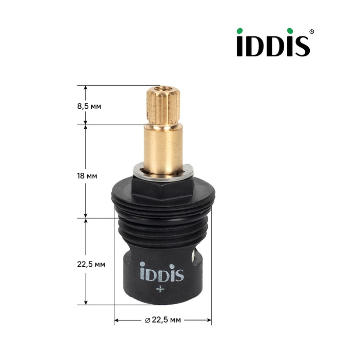 Кран-букса для смесителя IDDIS Optima Home керамика, пластик, 90°, 20 зубцов, G1/2", h=49 мм (998PP491SM) Кран-букса для смесителя IDDIS Optima Home керамика, пластик, 90°, 20 зубцов, G1/2", h=49 мм (998PP491SM) - фото 5