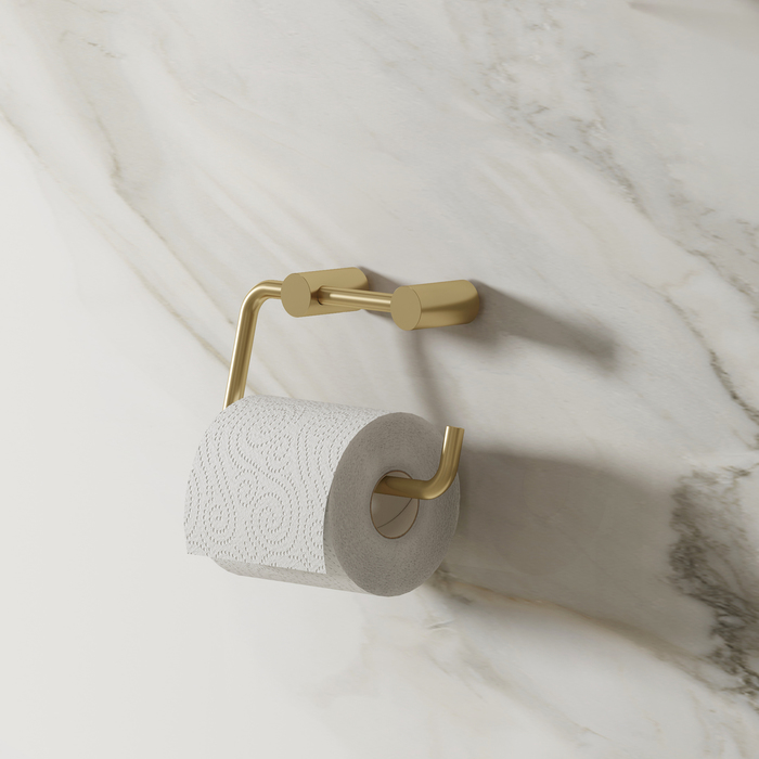 Держатель для туалетной бумаги без крышки IDDIS Petite, матовое золото (PETG000i43) - фото 3