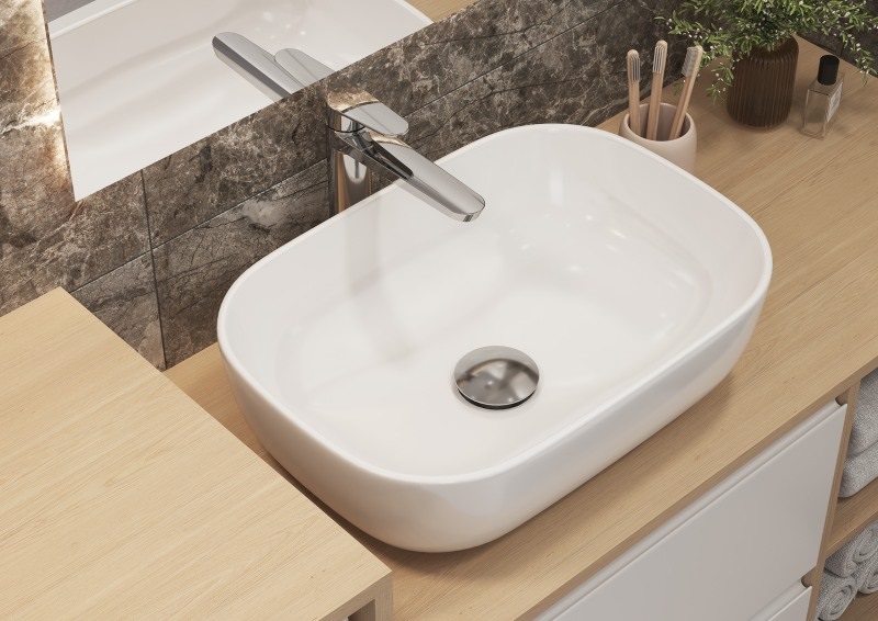 Смеситель для раковины CERSANIT LARA высокий однорычажный хром (68153) - фото 10