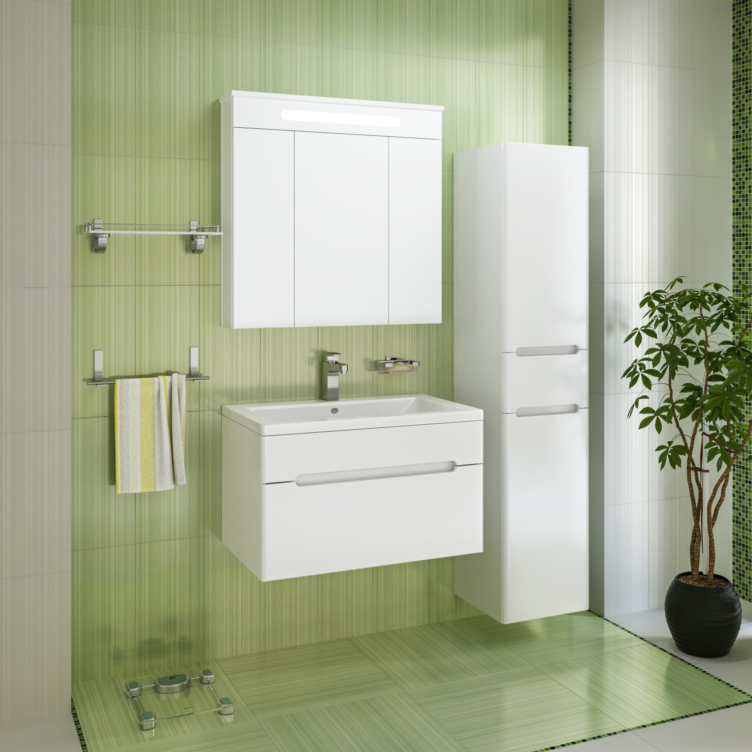 Тумба Runo Парма 75 подвесная 1 ящик под умывальник УТ000001838 (Omega 75) (00000001140) - фото 3