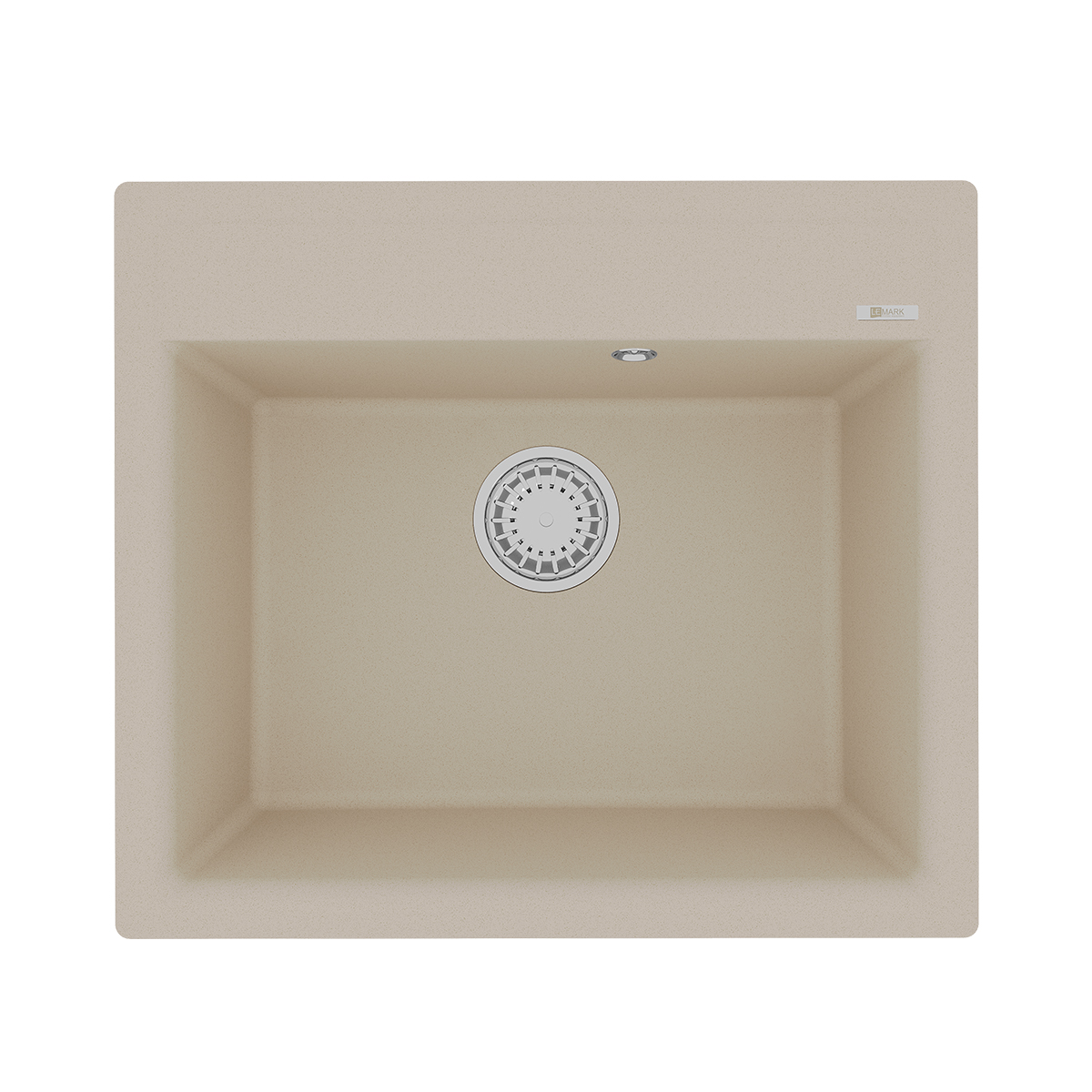 Кухонная мойка Lemark HANKA 570 врезная прямоугольная из кварцгранита цвет: Бежевый (9910014)