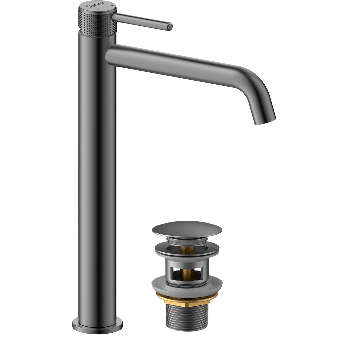 Смеситель Lemark Beluga для раковины высокий (LMF-8015B-GM) - фото 1