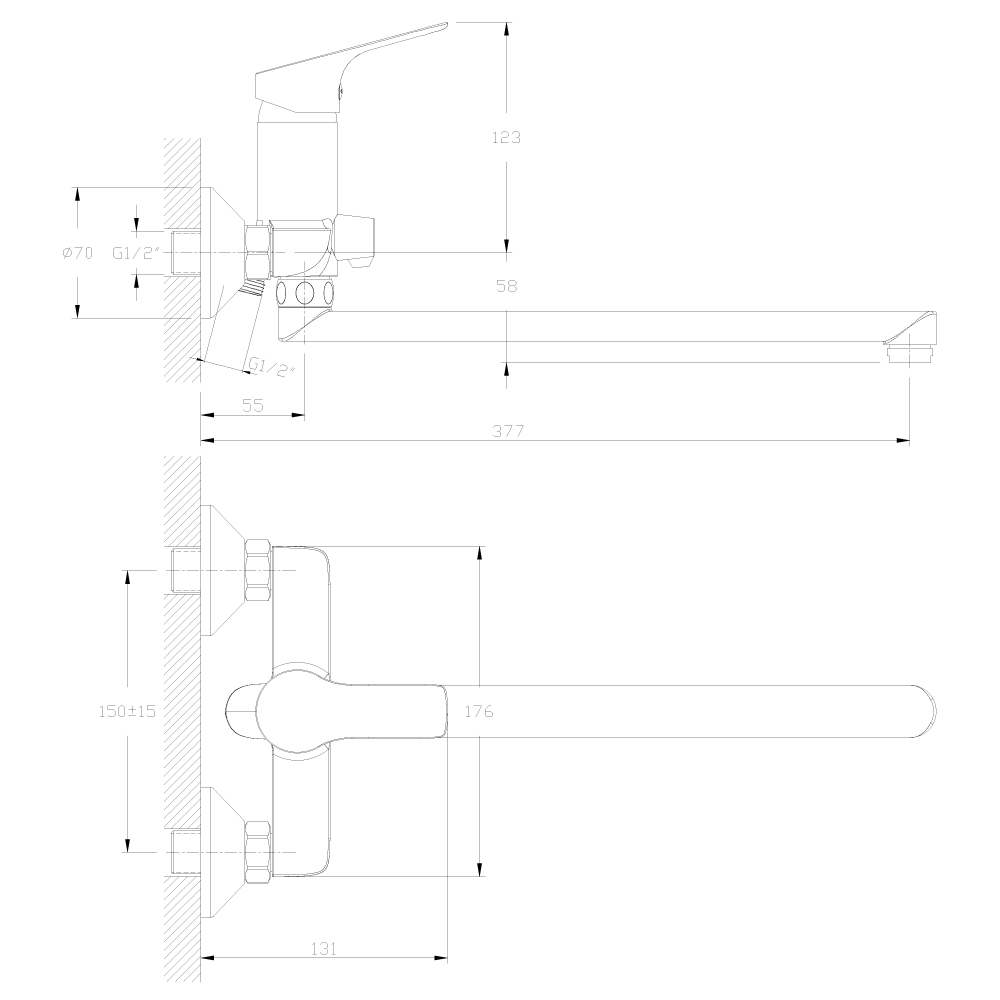 Смеситель для ванны Rossinka RS29 (RS29-33) Смеситель для ванны Rossinka RS29 (RS29-33) - фото 2