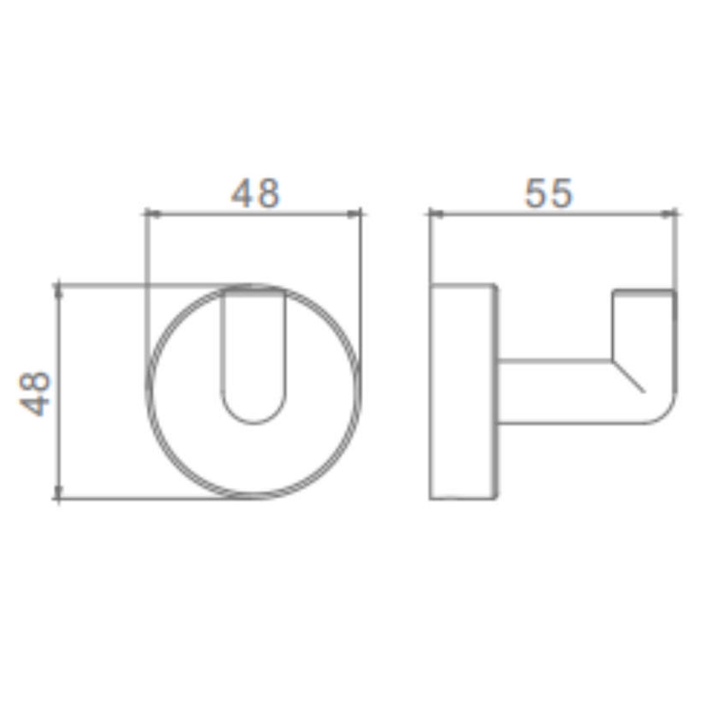 Крючок для полотенец Raglo одинарный, сатин золотой (R320.05.03) - фото 2