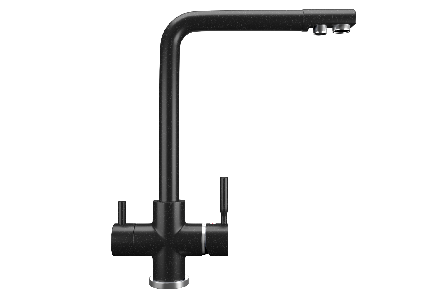 Смеситель для кухни ULGRAN Classic ультра-черный (U-016-344) - фото 1