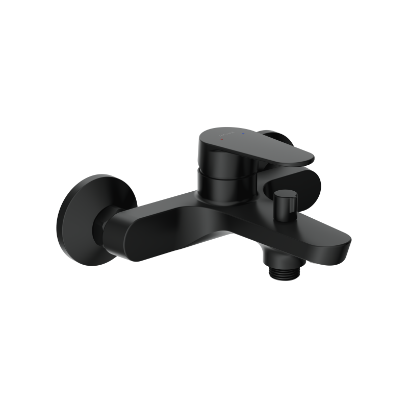 Смеситель для ванны CERSANIT LARA (с поворотным дивертором) однорычажный черный (68156) - фото 1