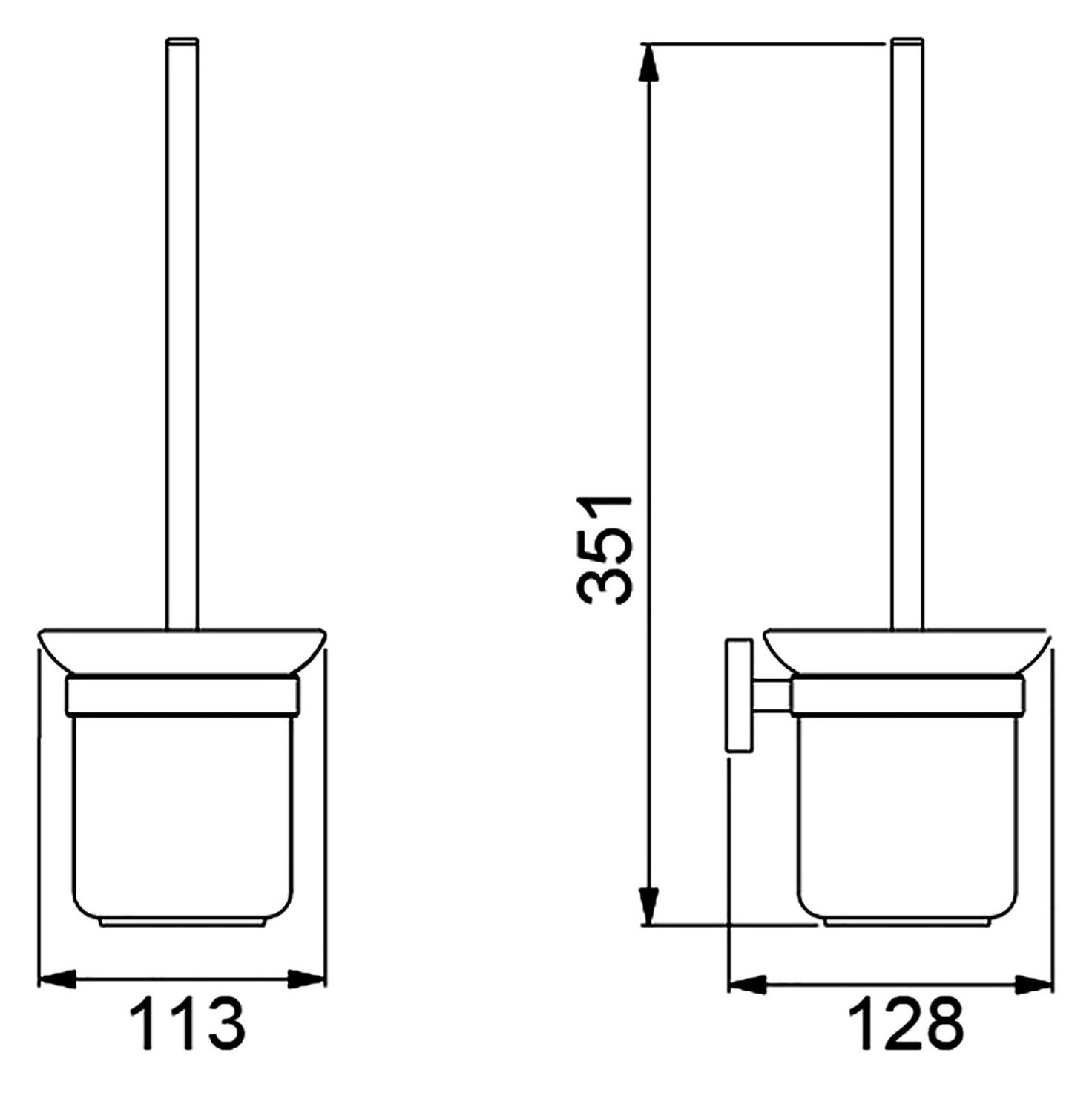 Щетка для туалета Timo Selene (12061/03) черный - фото 2